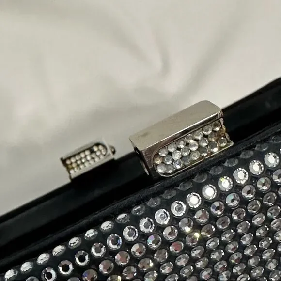 Judith Leiber Swarovski Crystal Evening Bag Clutch with Chain Mirror Comb Glam - Picture 14 of 16